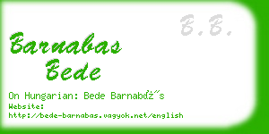 barnabas bede business card